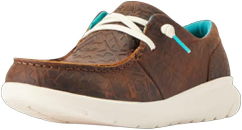 ARIAT Womens Hilo Stretch Embossed Flats Casual – Black