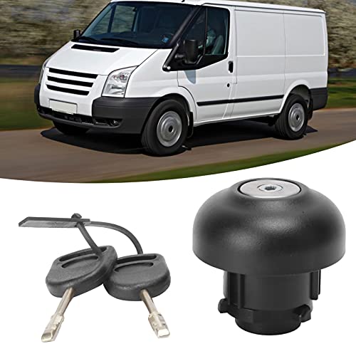 Tapa de Combustible con Cerradura, Tapa del Tanque de Combustible, con 2 Llaves, Tapón de llenado de combustible, Tapón de Bloqueo de Gasolina Reemplazo 1715043 para Transit Mk7 2006‑2014