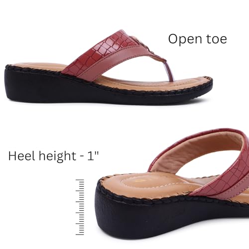 Image of TRASE Women's Flip-Flops & Slippers | Doctor Ortho Comfortable Chappal for Women & Girls | Light weight, Soft Footbed, Comfortable & Stylish | Diabetic & Orthopedic Footwear, Good for Knee & Foot Pain