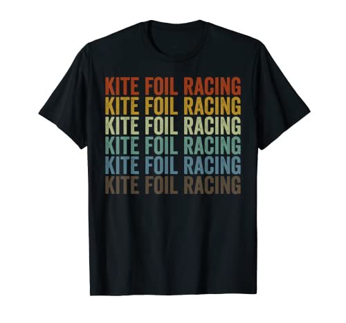 Kite Foil Racing Deportes Retro Camiseta
