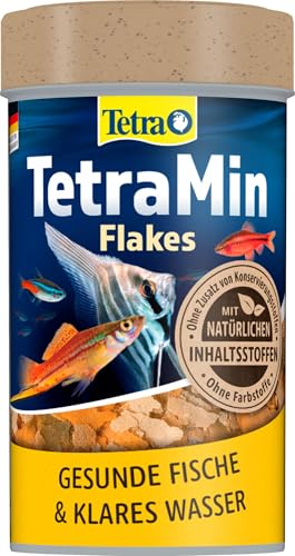 TetraMin Flakes - Fischfutter in Flockenform für alle Zierfische, ausgewogene Mischung für gesunde Fische und klares Wasser, 100 ml Dose