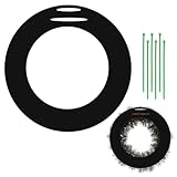 Maasechs 1 Piece Door Protecting Holiday Wreath Pad with Ties Rubber Pad Door Protector Prevent Scratches for Christmas Seasonal Decorative Protection Walls Glass (Fits 24 to 26 Inch Wreaths,Black)