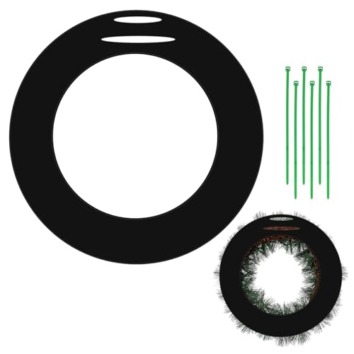 Maasechs Door Protecting Holiday Wreath Pad Rubber Pad Door Protector Prevent Scratches for Christmas Seasonal Decorative Protection Walls Glass(Fits 30 to 33 Inch Wreaths,Black,1 Piece)