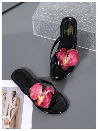 Verdusa Women's Flower Thong Sandals Flip Flops Summer Beach Slides2