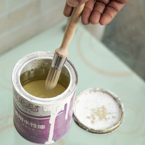 Trim Painting Tool, 3 Packs With 0.6Inch, 0.75Inch, 1Inch Small Paint Brushes For Walls, Touch Up, Edge Painting Tool, Round Paint Brush For House Wall Edges, Trim Paint Brushes #TOP5