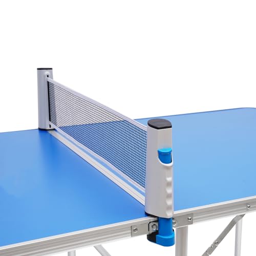 Tischtennisplatte Klappbar Indoor 152 * 76 * 76cm Tischtennis Set Netz Ping Pong Tisch Freizeittisch mit Griff Schläger und Tischtennisball – Bild 4