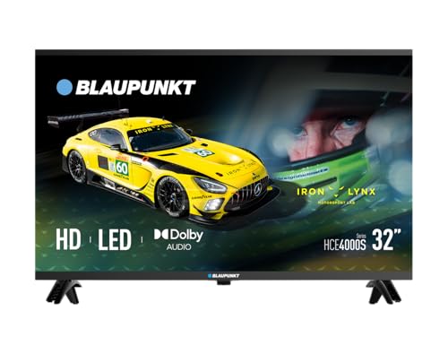 BLAUPUNKT 32HCE4000S 32-Zoll-HD-LED-Fernseher, 1366x768, 60 Hz, Dolby Audio, DVB-T2/S2/C, HDMI, USB, Edge-LED, HDR10, 16 W Stereoklang