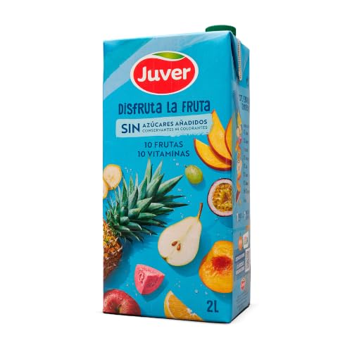 Juver Disfruta La Fruta, Sabor Tropical, sin Azúcares añadidos, 2L