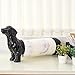 Dachshund Dog Paper Towel Holder for Kitchen, Freestanding Countertop Kitchen Paper Towel Holder, Vintage Animal Tissue Towel Display Stand, Black