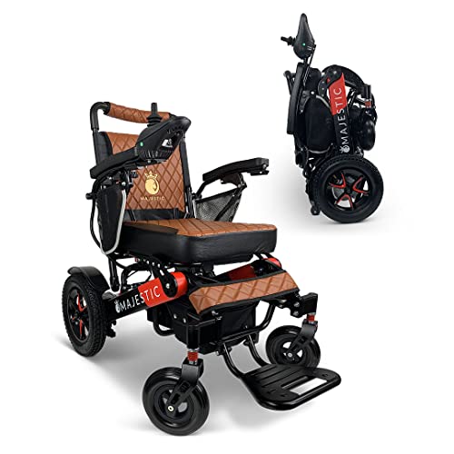 Majestic Electric Wheelchair 2022 - Automatic Fold Remote Control Power Chair 500-Watt Waterproof Motor Lightweight Motorized Portable Mobility Aid For Adults - Wheel Chair (19.5" Seat Width) #TOP10