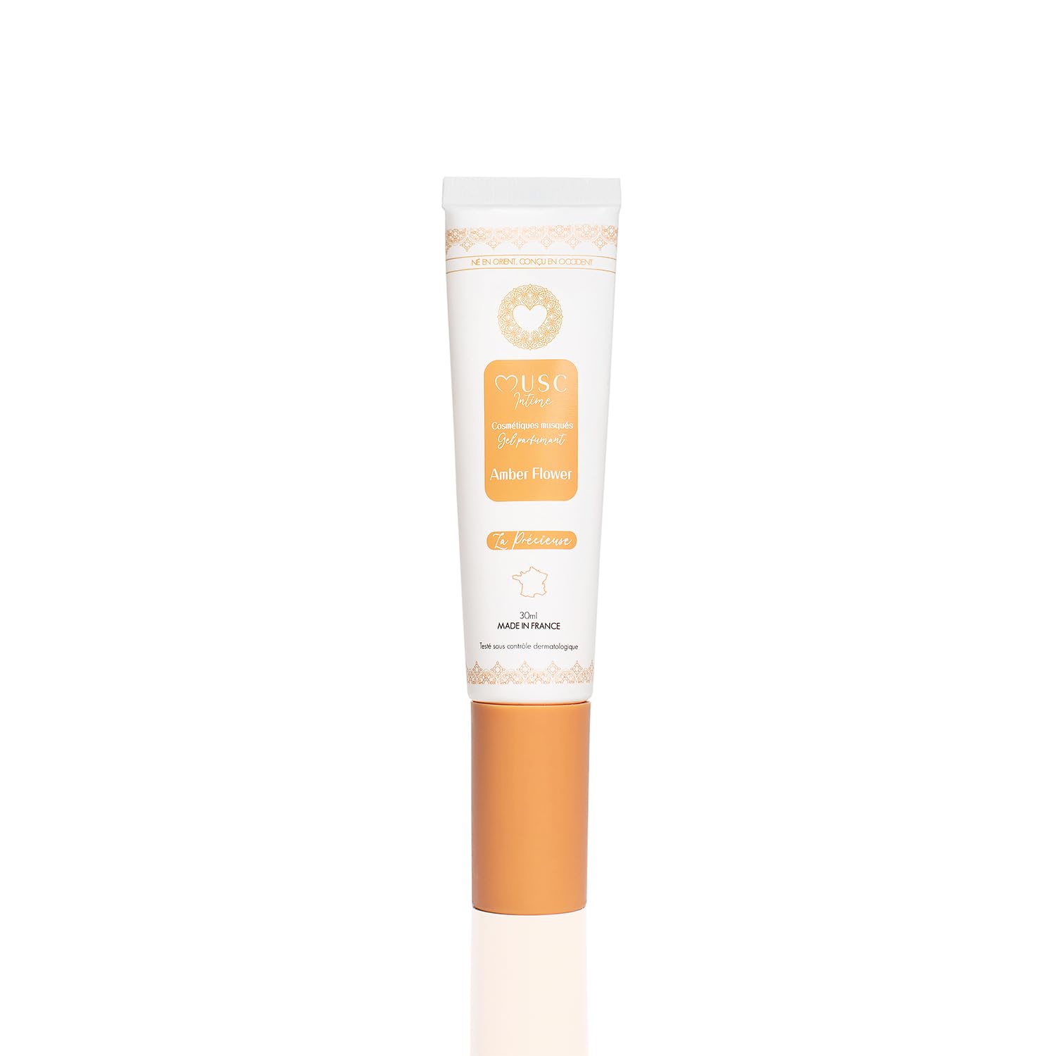 MUSC INTIME - Gel Parfumant - Amber Flower - La Précieuse - Soin Femme - Neutralise Les Odeurs Les Plus Intimes – Parfume Durablement la Peau - Tenue 48h - Flacon Pompe - 30ml