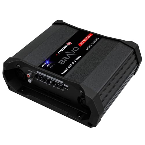 Image of Stetsom Bravo Attack 3000 2 Ohms Mono Car Amplifier, 3000.1 3K Watts RMS, 2Ω Stable Car Audio, Full Range HD Sound Quality, 3000x1, Crossover & Bass Boost, Car Stereo Speaker MD, Smart Coolers