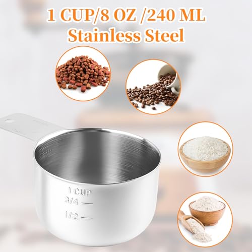 Medidor de acero inoxidable 1 taza 240ml miniatura 3