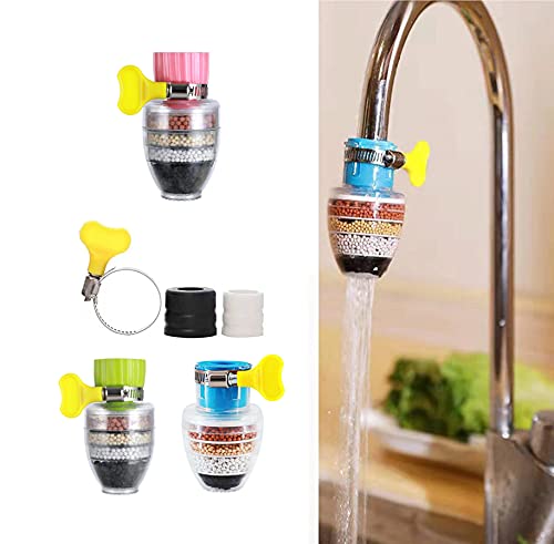 Kitchen Faucet 3 Pack Booster Shower Faucet Water Filters Water Purifier Faucet Kitchen Faucet Water FilterScalable/Rotating/Folding Faucet Water Filter Telescopic (Blue,Pink,Greenï¼‰