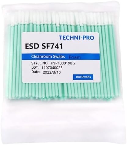 Techni-Pro TNP100019BG - FSWB741 Cleanroom ESD Foam Swab, Static Dissipative Swab Poly Handle, 100/Bg