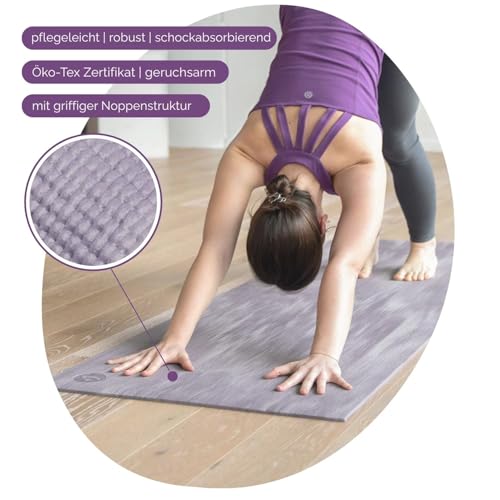 Bodhi Yogamatte Ganges Rutschfeste und Waschbare Fitnessmatte