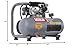 Senco PC1010 1/2- Horsepower 1-Gallon Matte Finish and Trim Portable Hot Dog Air Compressor, Gray/Red