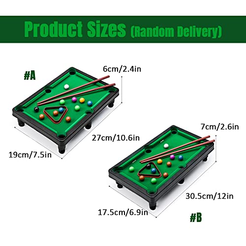 2023 New Pool Table Toy, Mini Tabletop Pool Set, Mini Pool Table Playset Interactive Billiards Game Kit For Kids Adults, Stress Relief Toy Set For Home Office Travel (Random Small Size) #TOP1