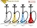 Xpress Hookah Complete 20” Set with Everything - Plastic Hookah Down Stem with Diffuser Washable Hose Silicone Shisha Bowl and Tongs Purge ready to go, Easy pull (Yellow)