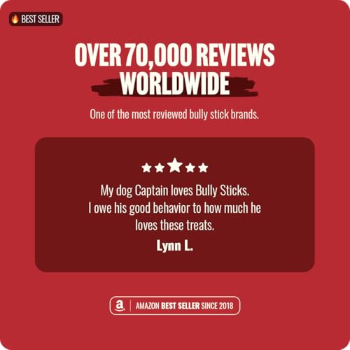 Natural Farm Odor Free Bully Sticks (4 Inch, 10 Pack) for Small & Medium Dogs - 100% Beef Chews for Pups, Non-GMO, Grain-Free, Fully Digestible Long Lasting Dog Treats