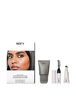REFY Hero Collection mini Glow & Sculpt Primer, Brow Sculpt, Clear Lip Gloss + Premium Korean Blueberry Sheet Masque