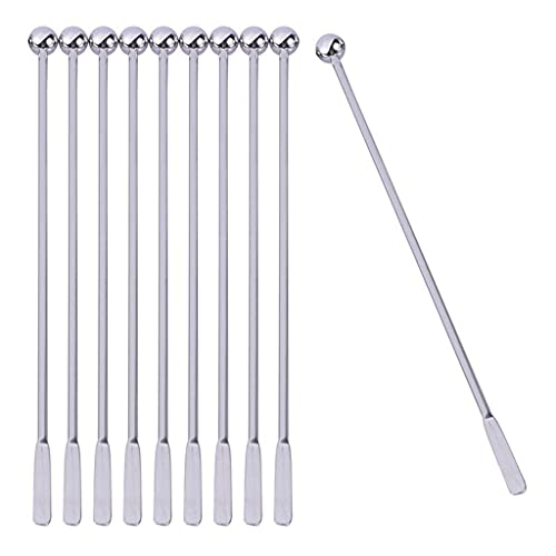 DYHWAC 5 PCS 19 cm Acero Inoxidable Creativo Mezclado de cócteles de cóctel palitos para la Boda Barra de la Fiesta Swizzle