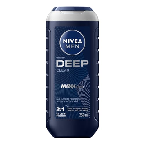 NIVEA Men Shower Black Charcoal Shower Gel, DEEP Clean, 250ml – Ansicht 1