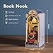 ROBOTIME Book Nook Kit DIY Miniature House Kit 3D Wooden Puzzle Booknook Decorative Bookend Bookshelf Halloween/Christmas Decorations/Gifts for Adults (Time Travel)