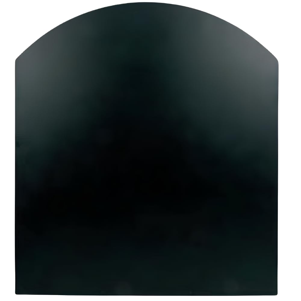 FORTUNATO Pedana Salva-Pavimento in Acciaio, 2 mm, per Stufe a Legna e Pellet, Nera, Disponibile in 70x60, 80x60, 90x80 cm (900 x 800 mm (tonda))
