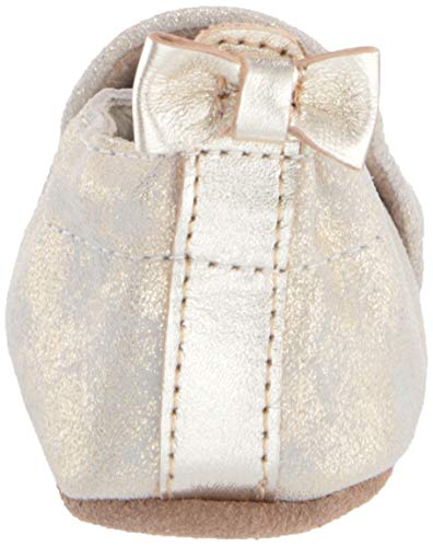 Robeez Baby Girls And Unisex Soft Soles Slip-Resistant Crib Shoes Slippers Moccasins For Infant And Toddler - Gold Shimmer - 12-18 Months #TOP2