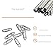 Topwater Co Speed Clips,Top Water Speed Clips,Topwater Speed Clips, Speed Clips Fishing,Topwater Speed Clips for Fishing Lures,Topwater Fishing Lures Stainless Steel Speed Clip,100 Pcs (White, 25mm)