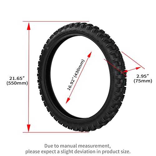 2.50/2.75-17（70/100-17）Motorcycle Tire And Inner Tube Compatible With Coolster Taotao 110Cc 125Cc 140Cc Qg-214 X-M125 125Cc C70 Cl70 Cr80 Cr80R Cr80Rb Crf80F Crf100F Crf125F Crf150R Ct90 Ct110 Xr100R #TOP1