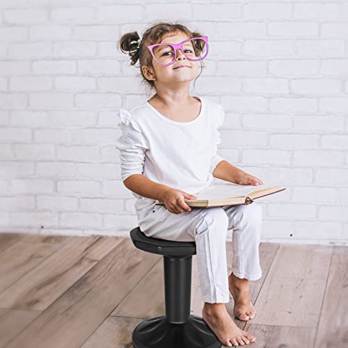 Image of Giantex Wobble Stools for Classroom Seating, Wiggle Stool with Adjustable Height, 24 Inch Active Learning Stool, Sitting Balance Chair for School, Office Stand Up, Flexible Seating Wobble Chair(Black)