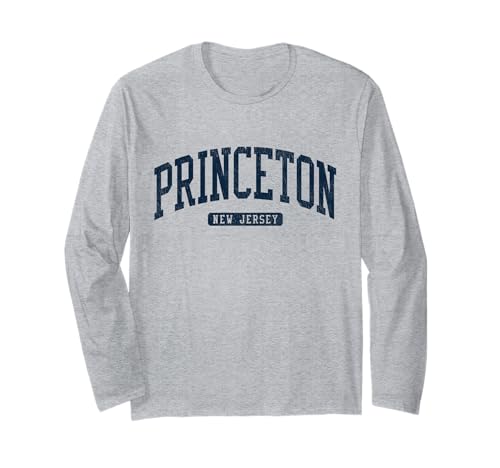 Princeton New Jersey NJ College University Style Blu Maglia a Manica