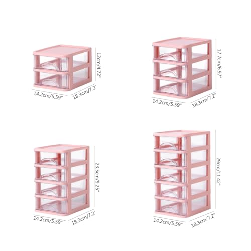 NRVTRE Tour de Rangement Plastique, 2/3/4/5 Tiroirs, Petite Tour de Rangement en Plastique, Idéale Rangement Bureau, Cours, Documents, Fournitures, Accessoires (Blanc, 5 Tiroirs, Hauteur 29CM) – vue 3