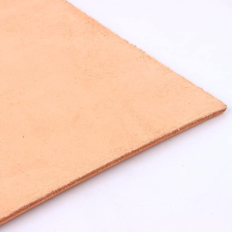 Cherrii Materiał skórzany, tkanina, garbowany roślinnie, ręcznie robiony pełny kwiat wołowy o grubości 3,0 mm do narzędzi, rzemiosła, barwienia, projektów warsztatowych, hobby(20 x 20 cm)