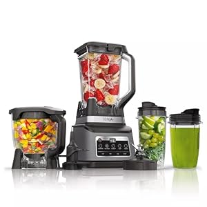 Ninja R-BN803TGT Professional Plus Kitchen Blender System and 8-Cup Food Processor with Auto-iQ, Black - Certified Refurbished
