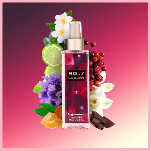 So…? Womens Fragrance Mist Bundle Sorbet Dream, Dark Romance, Purple Reign Body Mist Set 100ml (Pack of 3) - Image 3