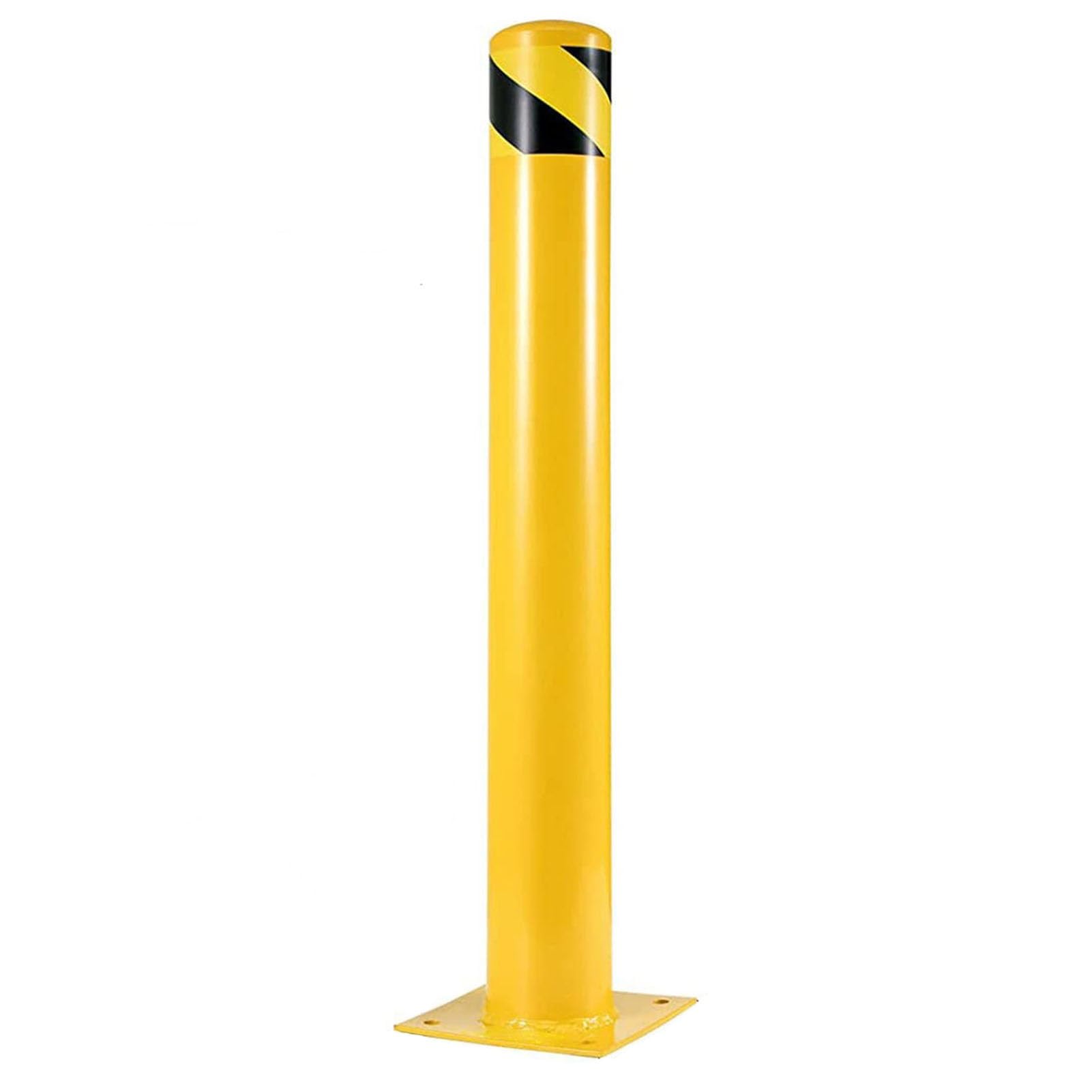 Bolardo de Seguridad con Cerradura para plazas de Aparcamiento, 1 Paquete, bolardo de Seguridad Amarillo de Acero para Control de tráfico, Entrada, Poste (Color: Amarillo, tamaño: 91 x 20 x 14 cm)