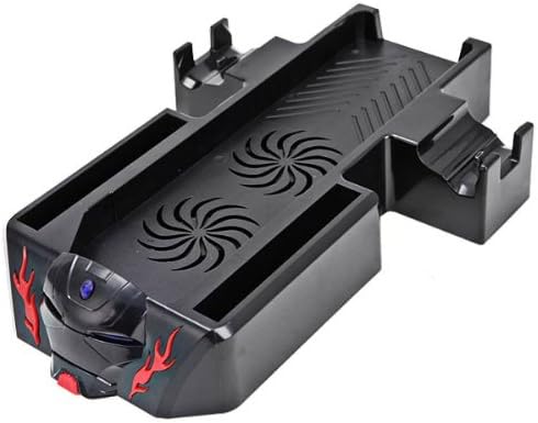 4-in-1 Vertical Stand Support with Cooling Fan Heat Reduction for Xbox 360/ Xbox One