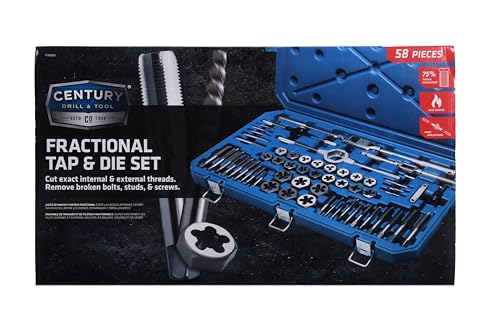 Image of Century Drill & Tool 98958 Fractional Tap & Die Set, 58 Piece