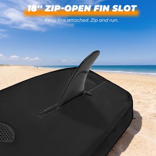 Sturdum Surfboard Bag Single Travel Cover with Fin Slot, 7'0", Black by Sturdum - Used condition - Image 4