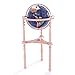 KALIFANO Large Gemstone Globe with Vibrant Polished Lapis Ocean and Mosaic Gem Continents on 37