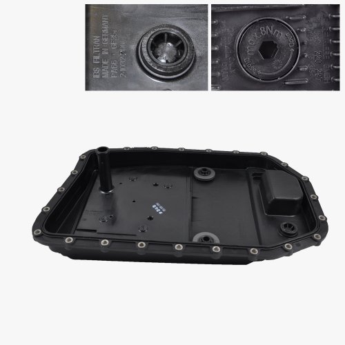 BMW Automatic Transmission Pan + Filter + Gasket + Drain Plug ZF OEM 24117571217