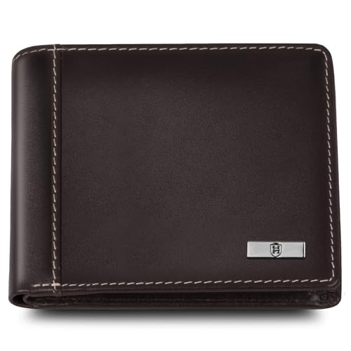 Image of HORNBULL Cherry Leather Wallet for Men | Genuine Leather Wallet with RFID Blocking | Purse for Men (Choco Brown)