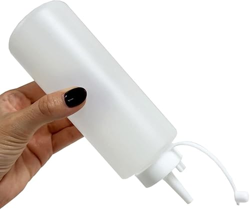 Miniatura 2 de Paquete de 2 botellas de plástico transparente de 12 onzas, condimento, salsa de tomate, aceite de mostaza, sal de mayonesa