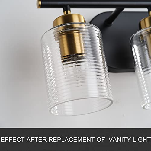 Lhlyclx 4 Pack Cylinder Glass Lamp Shade,Striped Clear Glass Cover Replacements For Lighting Fixtures (Striped Glass) #TOP3