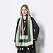 QIUTIMIY Scarf for Women Lightweight Soft Floral Printed Scarves Fall Winter Fashion Shawl Wrap with Fringe(Flower-Beige Green)