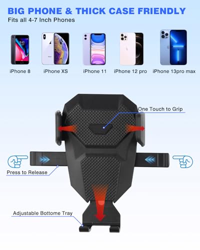 Karltys Car Phone Holder for Toyota Camry 2021-2024, Cell Phone Holder Air Vent Phone Mount for Camry Accessories, Hands Free Thick Case Friendly Mobile Phone Stand for 4-7 Inch Smartphones - Thumbnail 4