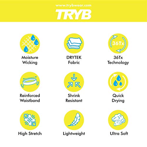 Image of TRYB Sports Underwear for Men | Stretchable Active Square Cut Trunks for Running & Gym Workout | Quick Dry, Breathable, Moisture Wicking & Anti Chafing | Sports Innerwear Boxers